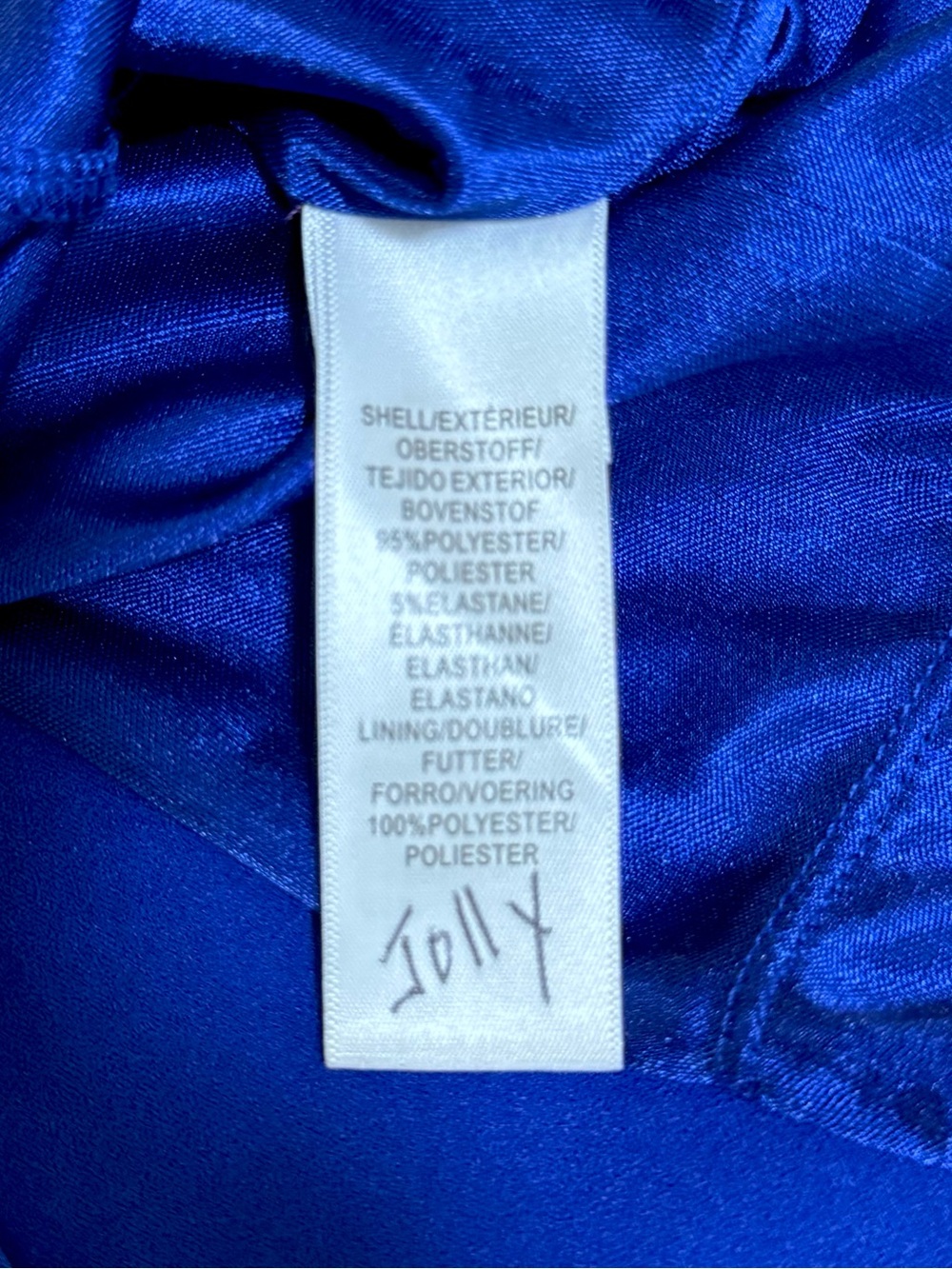 Adrianna Papell Cobalt Roll Neck Sheath Dress V Back Wedding Career Gala Size 10 - Picture 10 of 14